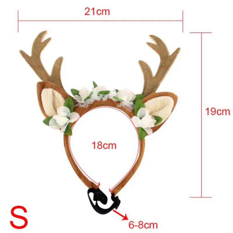 Товары для котов товары для домашних животных Рождественское украшение оленьи рога шпилька аксессуары для кошек 3 размера модные уличные аксессуары для кошек для Gatos - Цвет: S