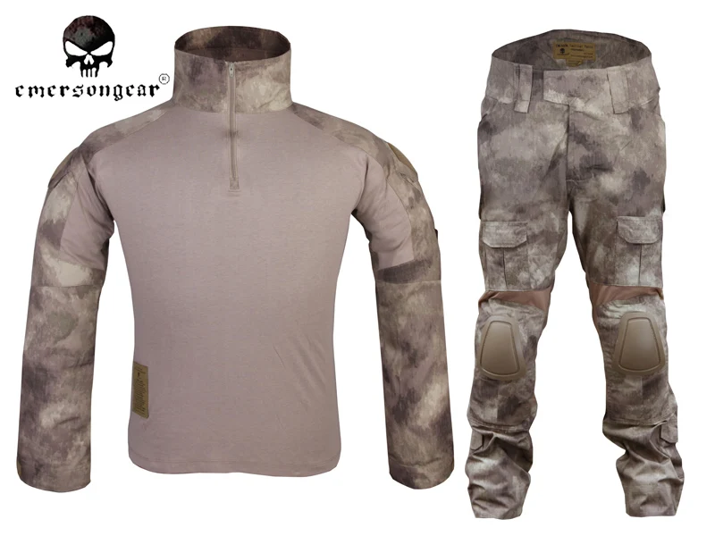 Военная тактическая одежда страйкбол охота EMERSON BDU униформа Combat Gen2 рубашка и брюки колено локоть Pa мультикам черный AOR - Цвет: Atacs