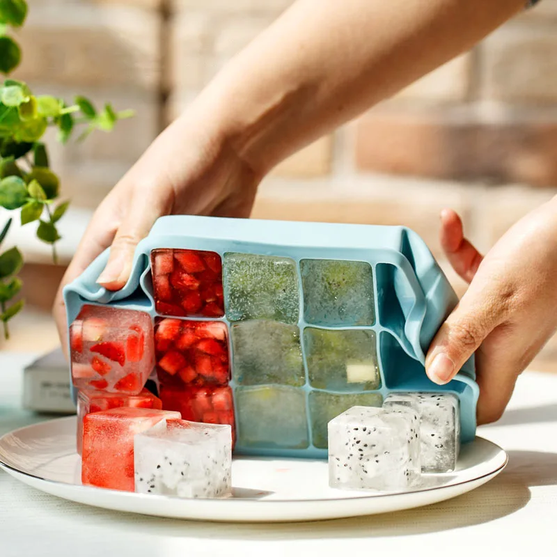 

Ice Lattice Silicone Cube Mold Jelly Makers Kitchen Accessories 15 Grids Silicone DIY Ice Lattice Cube Mold Cream Tray Container