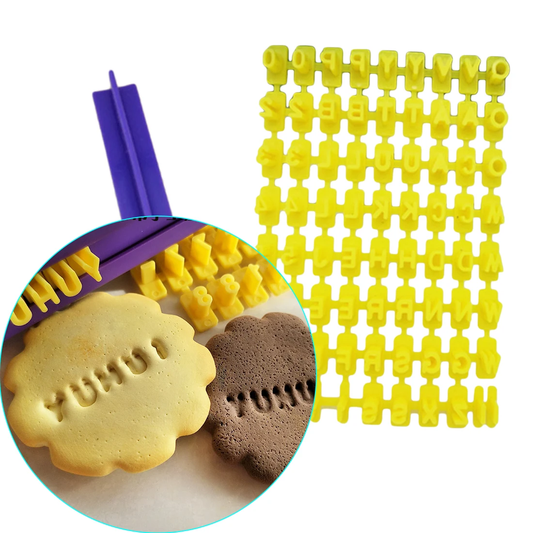 

1pc Alphabet Letter Number Cookie Press Stamp Embosser Cutter Fondant Mould Cake Baking Molds Tools