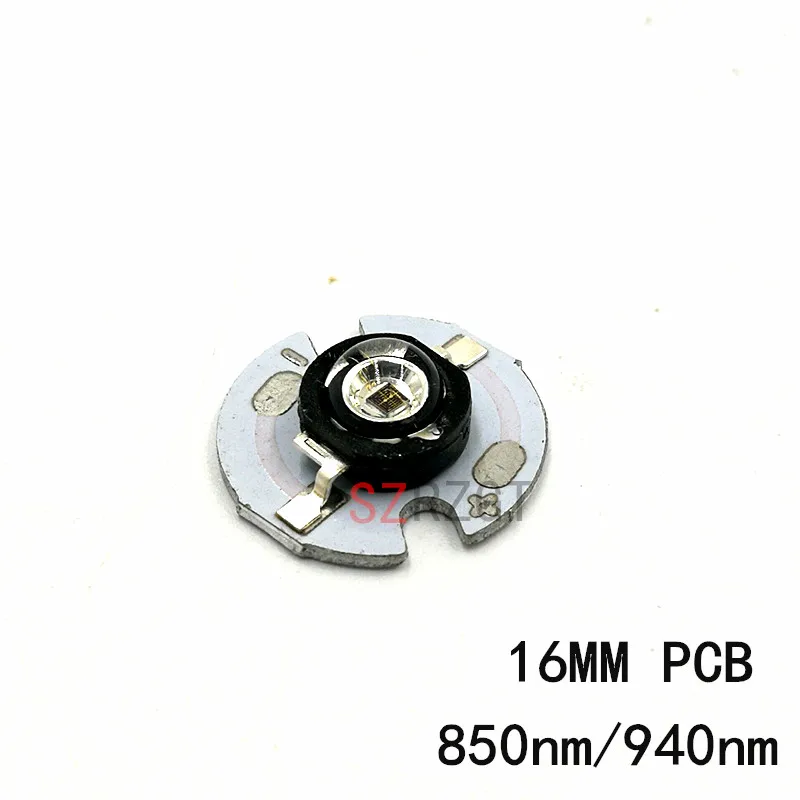 10 шт. 3 Вт инфракрасный ИК высокой мощности Светодиодный светильник бисера Чип 3 Вт 850nm/940nm/730nm с pcb для CCTV светильник