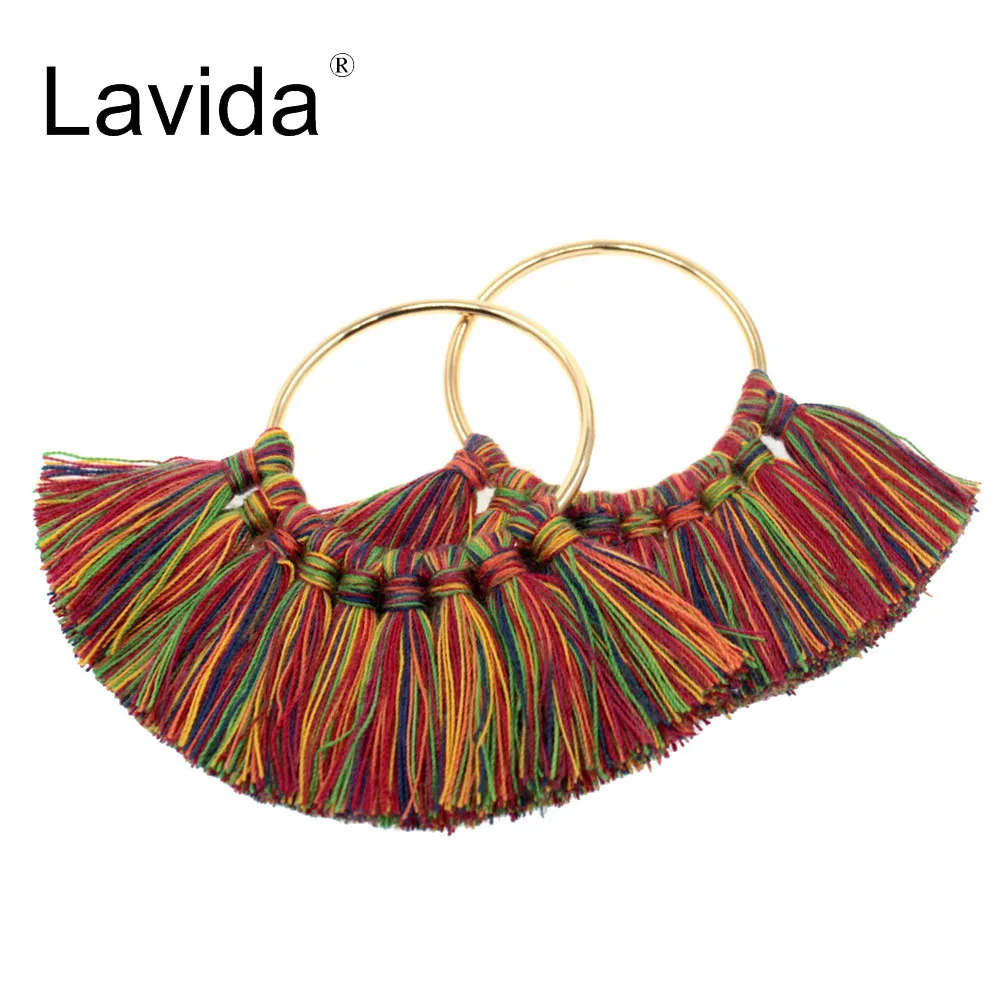Lavida 2 шт. хлопковая кисточка с металлическим кольцом/кисточками для изготовления