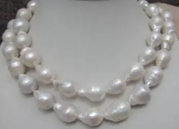 

HUGE 12-18 MM NATURAL AAA WHITE BAROQUE PEARL NECKLACE 35 INCH