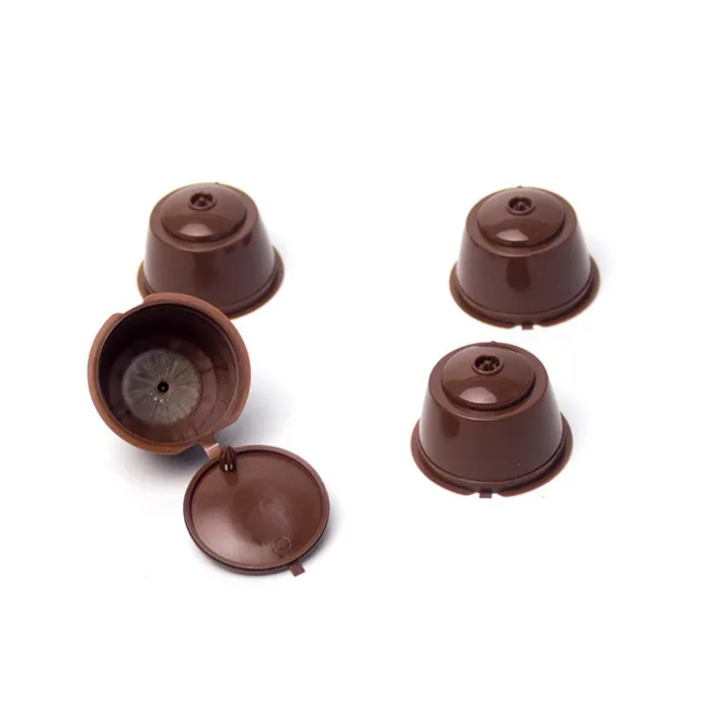 Cheap 4Pcs/Set Coffee Capsule With 1PC Plastic Spoon Refillable Coffee Capsule 200 Times Reusable Coffee Filter