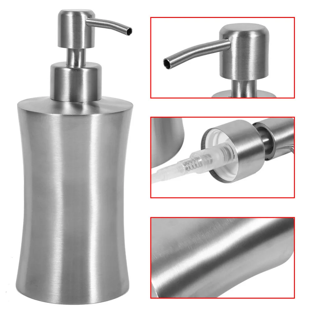 220ml 250ml 400ml 304 Stainless Steel Bathroom Shower Pump Lotion Dispenser Liquid Bottle 2