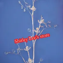 Новинка! 72 X симпатичный акриловый кристалл цветочный спрей на серебряном стебле, для свадебного стола и т. д.( EMS