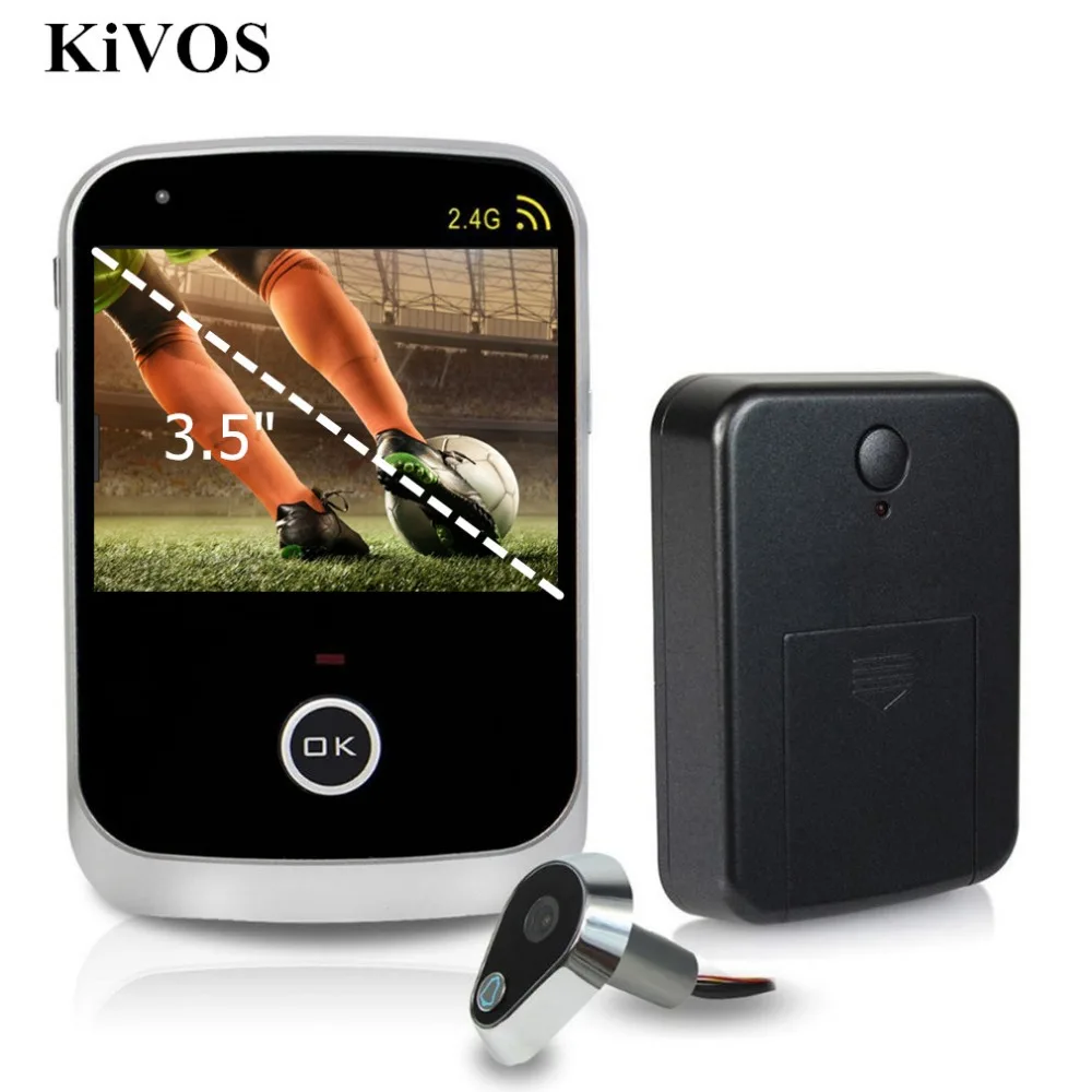 

KiVOS 3.5 "LCD Digital Door Eye Peephole Door Viewer Wireless Video Doorbell Wide Angle Lens Camera Monitor For Home Apartment