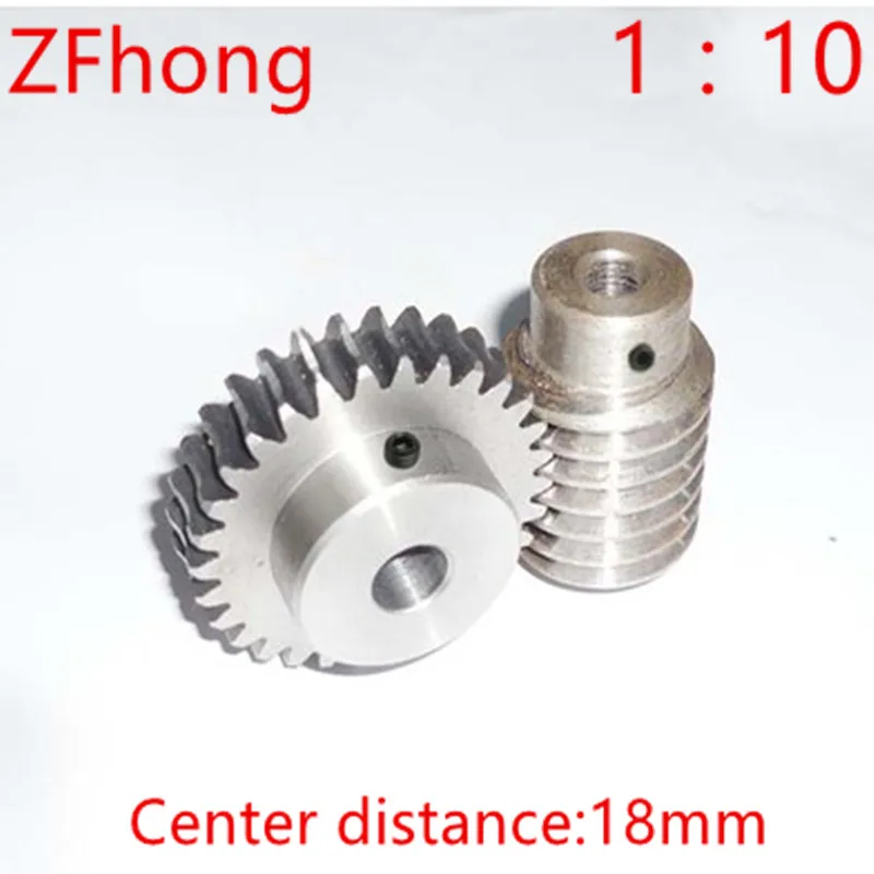 Relación de 1M-20Teeths: 1: 10 motores eléctricos conjunto de varilla de engranaje de gusano de acero agujero de gusano de engranaje de 8mm, agujero de varilla de 8mm