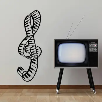 

Wall Decals Treble Clef Vinyl Sticker Decal Piano Keys Notes Music Decor