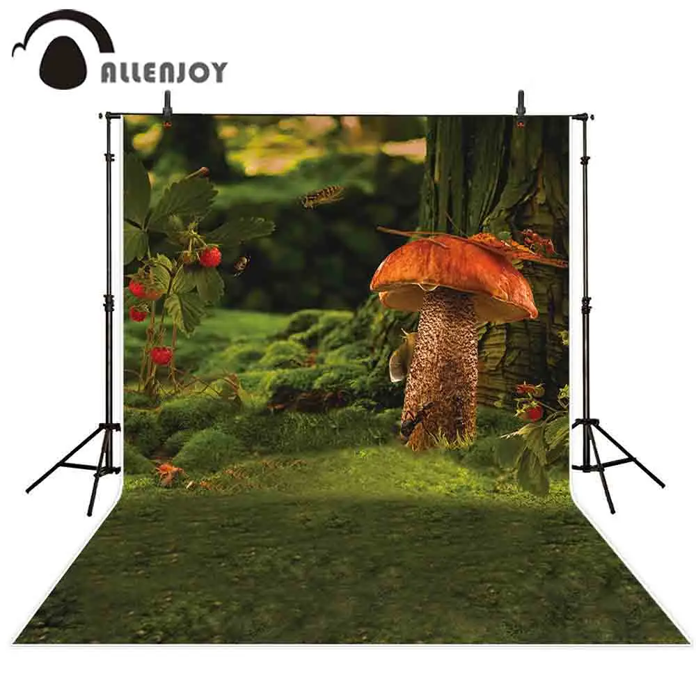Allenjoy фон для фотосъемки Грибная Фея лес Страна Чудес трава фотосессии реквизит