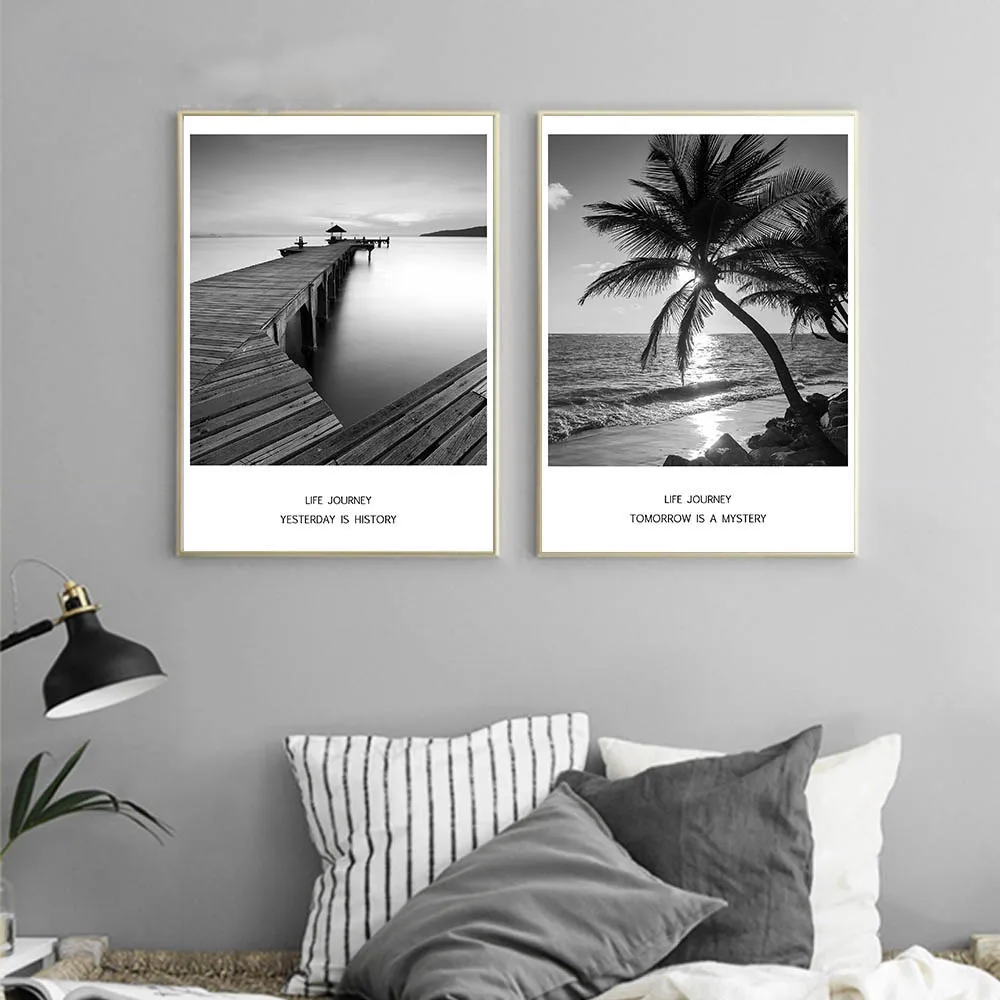 Nordic-Style-Landscape-Bridge-Canvas-Poster-Art-Prints-Plant-Palm-Tree-Quote-Wall-Picture-Modern-Home (1)