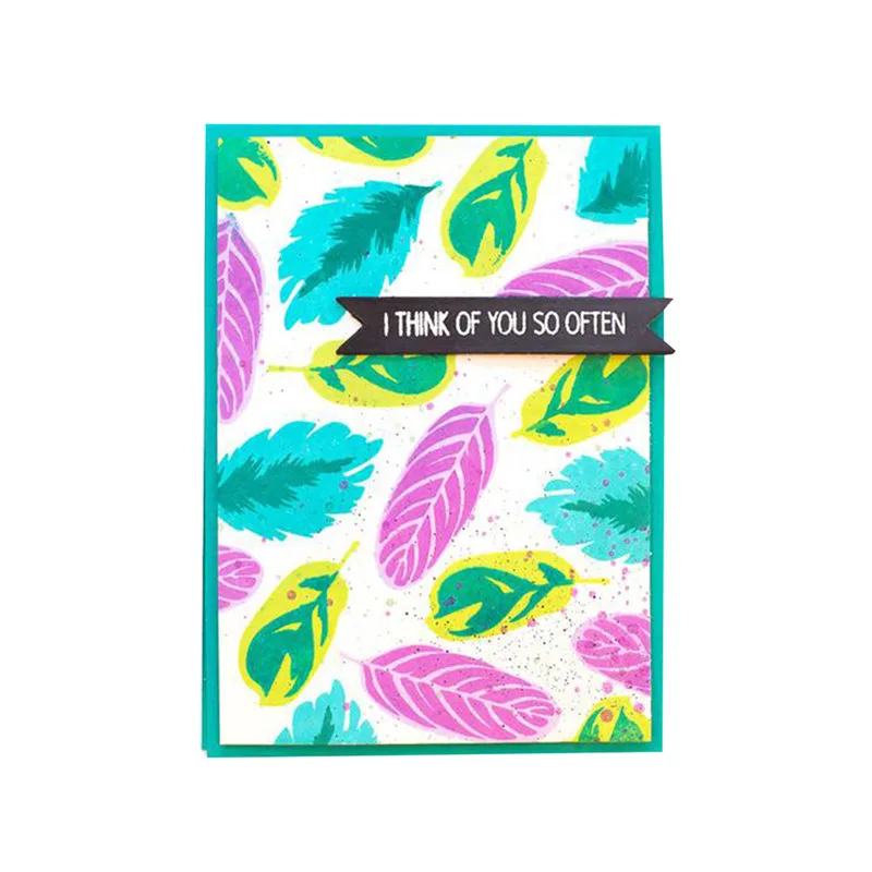 

YaMinSanNiO Feather Dies Scrapbooking Metal Cutting Dies New 2019 Leaves Stamps and Dies Clear Stamp Crafts Dies Cuts Card Make