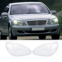 Liplasting for Benz W220 1998-05 LH and RH Front Kit Cover Lens for Headlights Transparent
