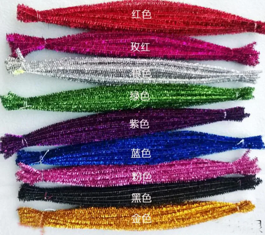 100pcs DIY Handmade Material Colorful Twist Rods Shilly stick Iron Wire