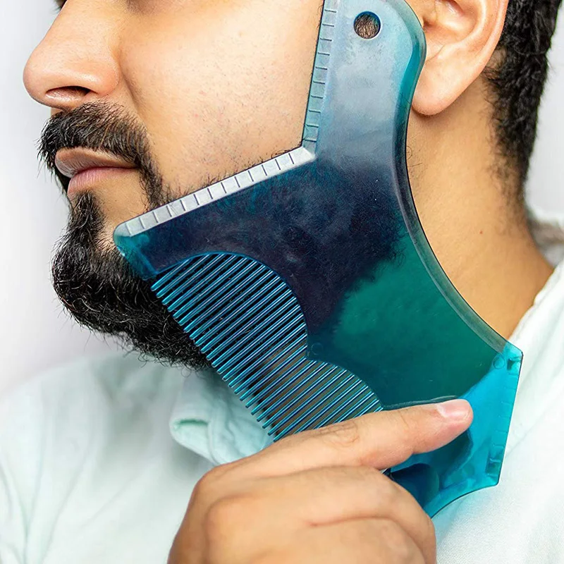 Инновационный дизайн Мужской Бороды формируя обрезки принадлежности для ухода за бородой руководство для бритья или трафарет с полноразмерной расческой