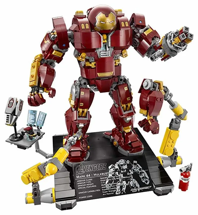 

Super Hero Avengers Infinity War The Iron Man Anti Hulk Mech Set Kid Toy Building Bricks Blocks Compatible Legoings 76105