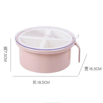 

4 Grid Storage Seasoning Boxes Kitchen Condiment Box Spices Storage Box Detachable Container Canister round seasoning case