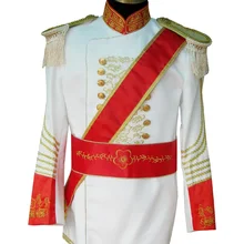 Высокое качество Для Мужчин's Костюмы Белый Красный суд жениха Смокинги для женихов Производительность одежда жениха Свадебная вечеринка(куртка+ Брюки для девочек