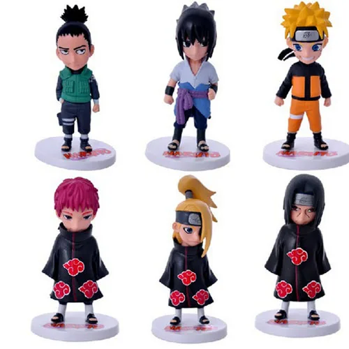 HOT Anime Naruto Set of 6 Action Figures PVC Model Collectible Gift font b Toy b