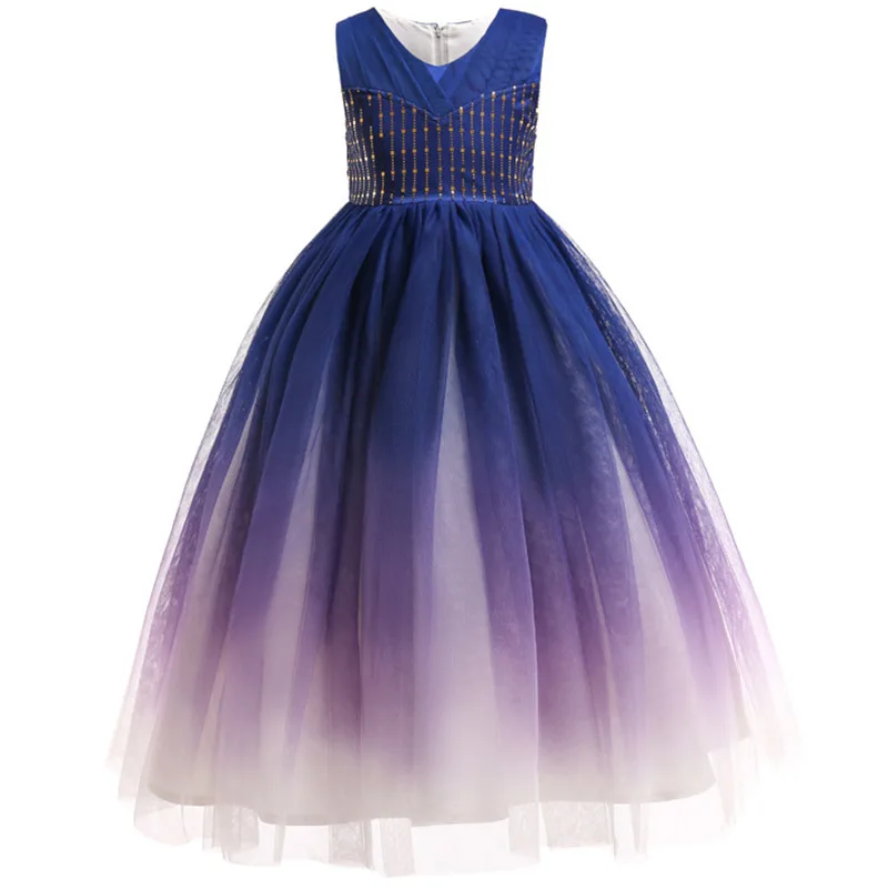 

2-12 yrs Girls Wedding Evening Dresses Teens Ball Gown Baby Girl Birthday Party Princess Dress Kids Clothes Children's Clothing