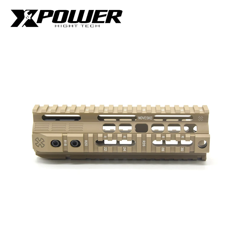 XPOWER железнодорожная система " 7" 1" Keymod M-LOK Handguard для AEG страйкбол пневматические пистолеты Пейнтбол гель бластер охотничий аксессуар - Цвет: 7 inch
