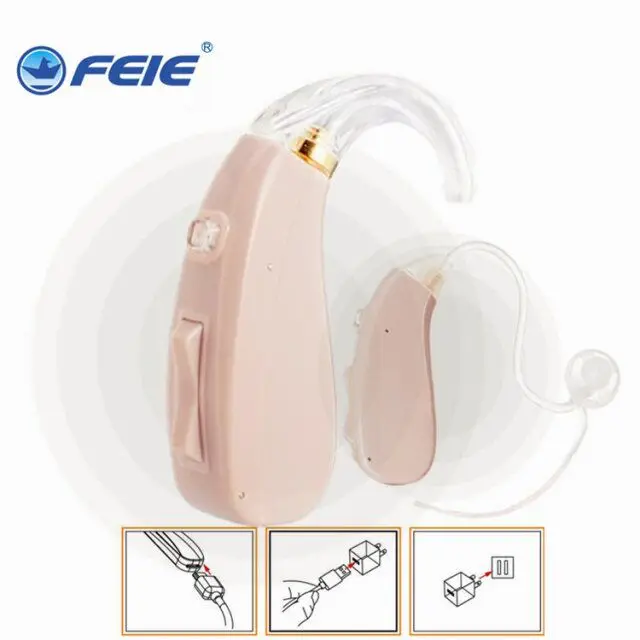 Feie перезаряжаемый цифровой слуховой аппарат оптовая продажа глухих apparecchio acustico MY-201