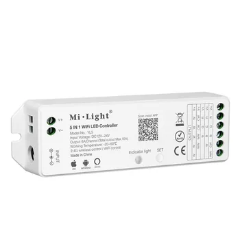 

Milight YL5 5 IN 1 Wifi Led Controller 2.4GHz 15A Wireless Wifi Led Strip Controller DC12-24V 6A/Channel Led Controller
