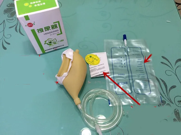  1000ml Female urinary device urine collector urine bag bed urinal hemiplegia bed breathable pick ur