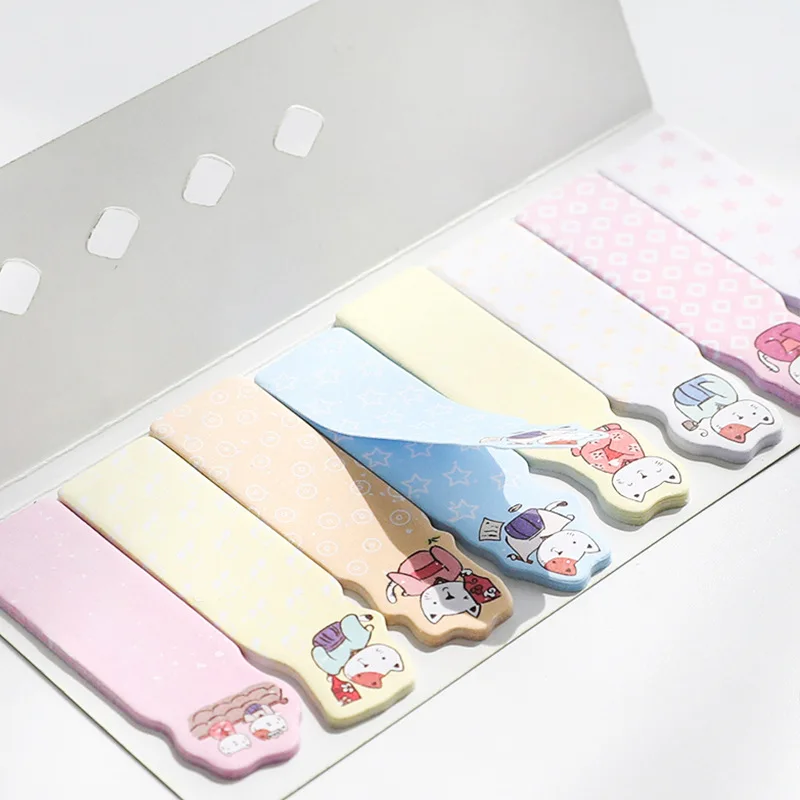 5 шт. самоклеющиеся заметки Милый Котик указательный ярлык Kawaii Канцтовары