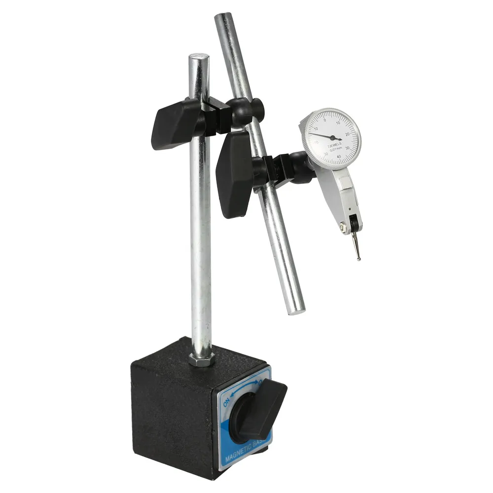

Magnetic Base Holder Iron Mini Flexible Bracket Tool with Double Adjustable Pole for Leverage Dial Indicator Test Gauge