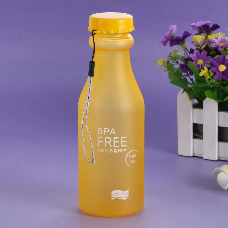 550 мл матовое Спортивное бутылка для воды тусклый полированный пластиковый герметичный красочный Небьющийся Открытый Бег скалолазание кемпинг бутылка