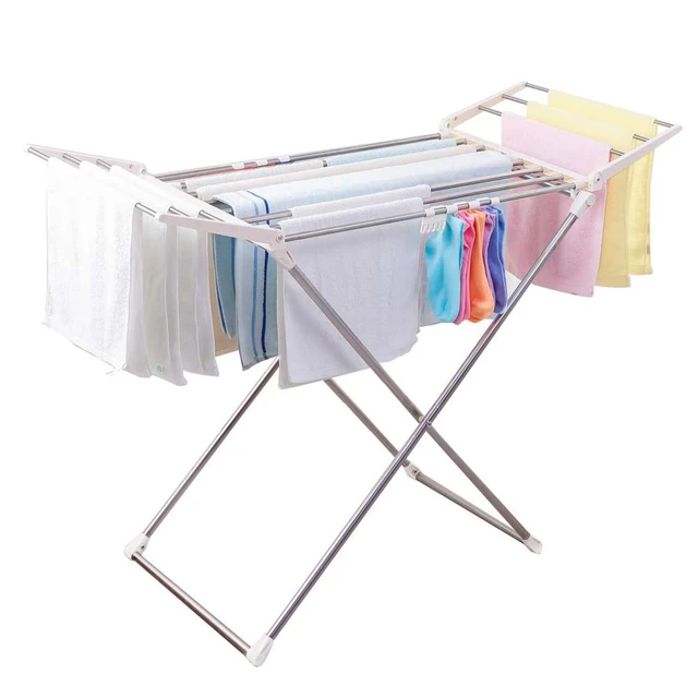 Tendedero de ropa plegable para interiores, 230 W, 18 barras térmicas,  estantes de secado de ropa portátiles plegables, para secar ropa, toallas,  ropa