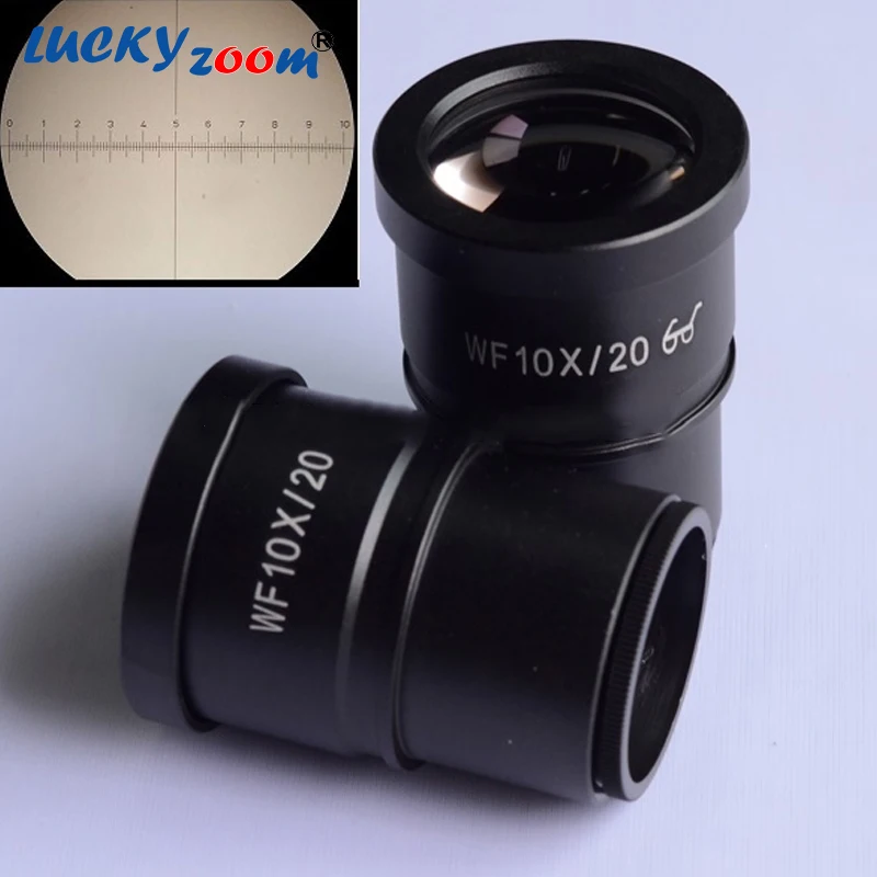 ФОТО Lucky Zoom Brand WF10X/20 Super Widefield 10X Microscope Eyepiece with cross reticle 30mm Microscope Accessoires