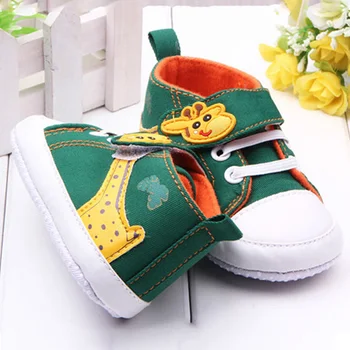 

Newest Kids Baby Boys Giraffe Canvas Anti-slip Infant Soft Sole Baby First Walkers Toddler Shoes