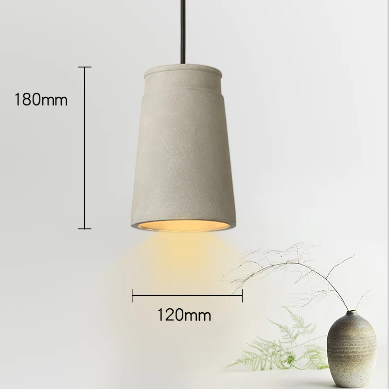 Датский дизайн Лофт бетонный подвесной светильник прикроватный подвесной светильник для спальни цементный ресторан столовая лампа - Цвет корпуса: see chart