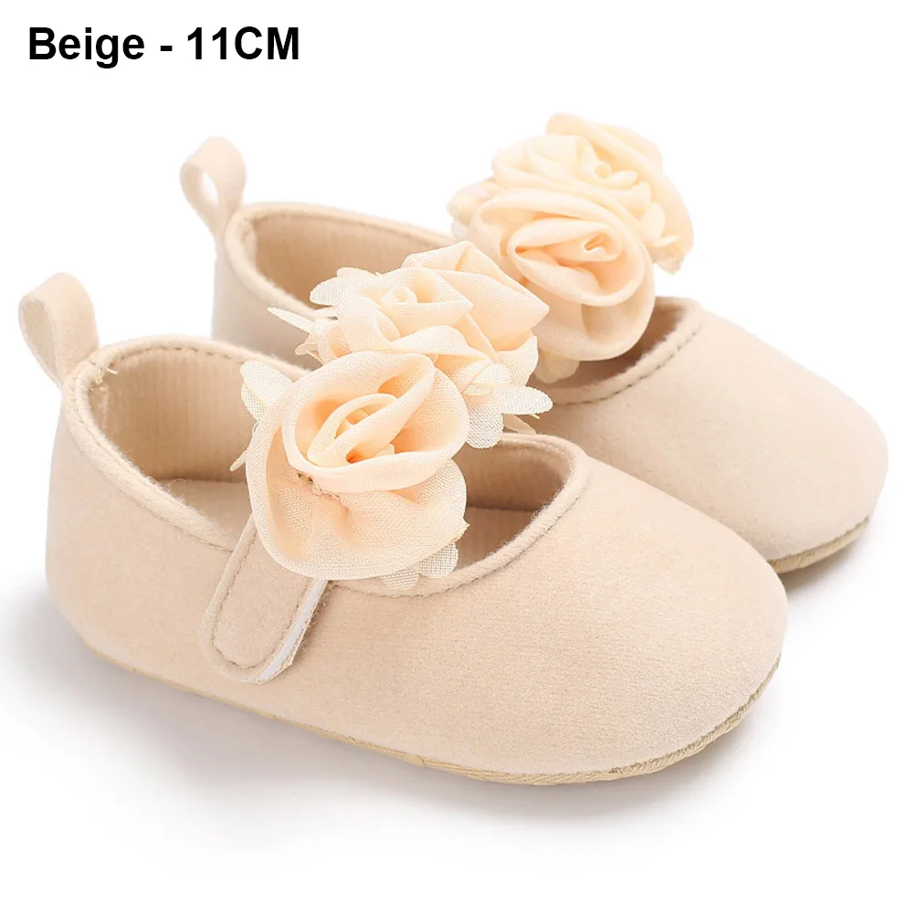 Beige size 11CM 1 пара; детская обувь для маленьких девочек; мягкие ходунки; модная обувь для От 0 до 1 года танцев; M09 - Цвет: Beige size 11CM