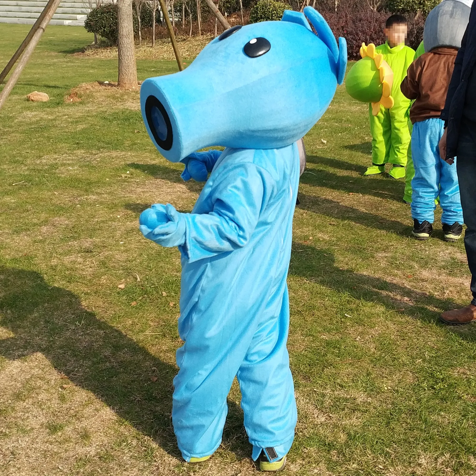 Game Plant Vs Zombies Pea Shooter Mascot Cosplay Costume