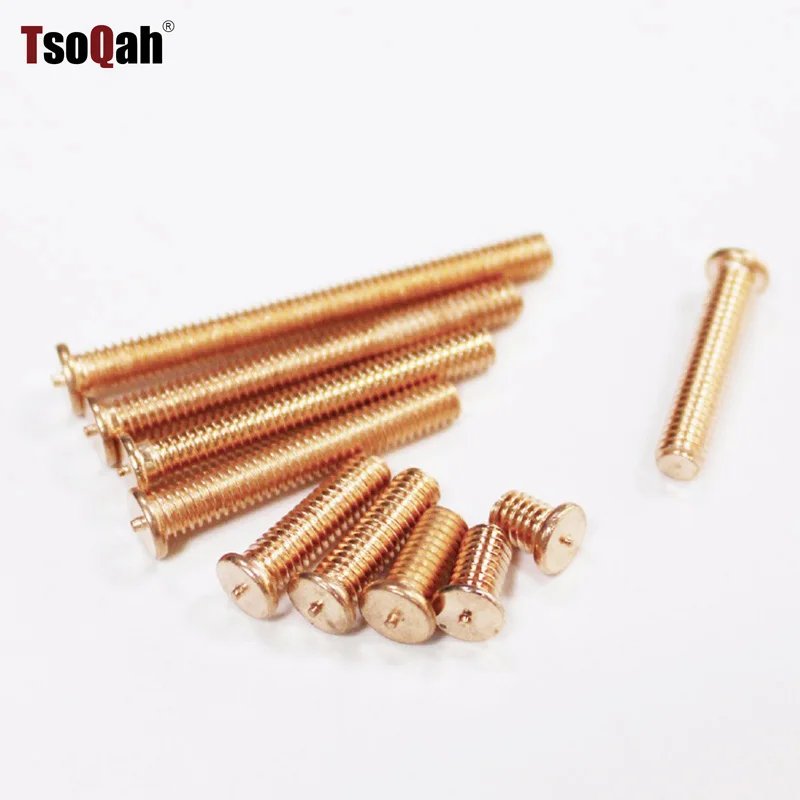 

M3 copper coated steel CD Stud Welding Studs Threaded Flanged