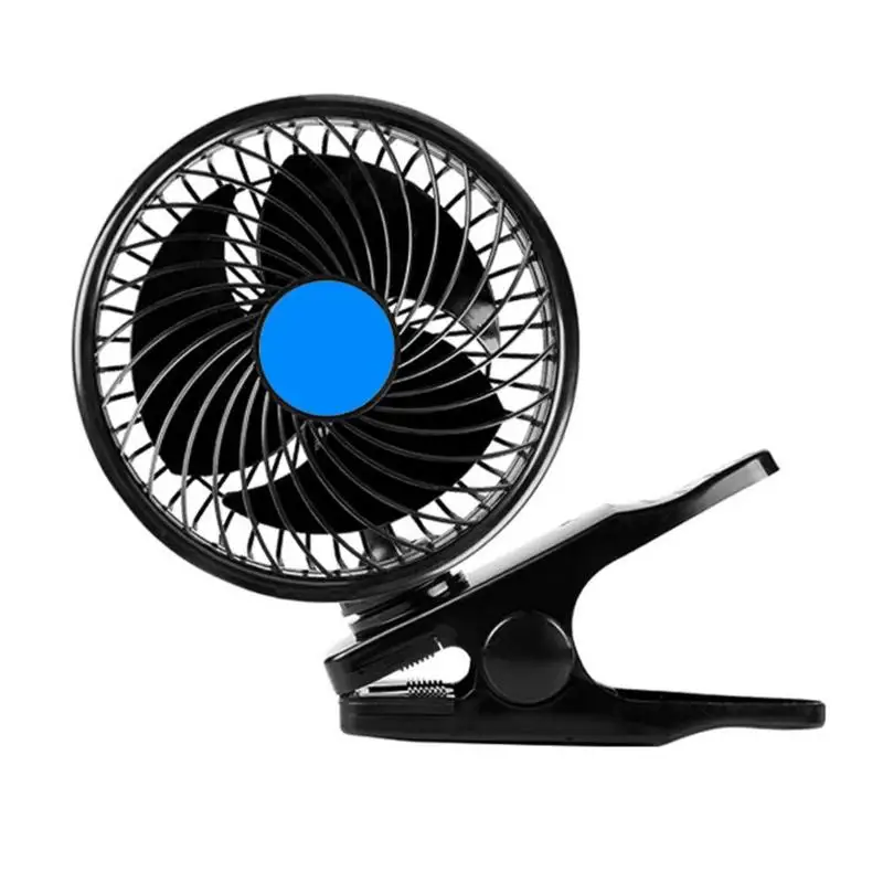 

12V/6W Mini Car Clip Fan 360 degree Rotating Portable Car Clip Clamp Cooling Fan Stepless Strong Wind Air Cooler