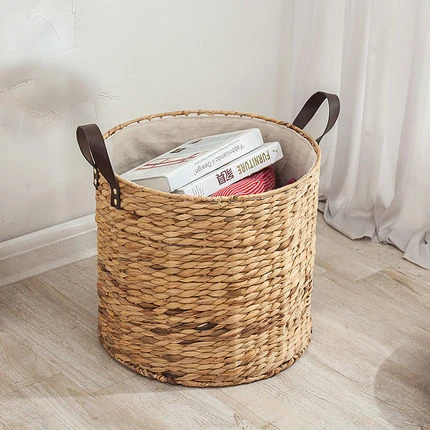 

Rattan hamper bucket without cover dirty clothes laundry basket storage basket large straw basket dirty clothes storage bucket