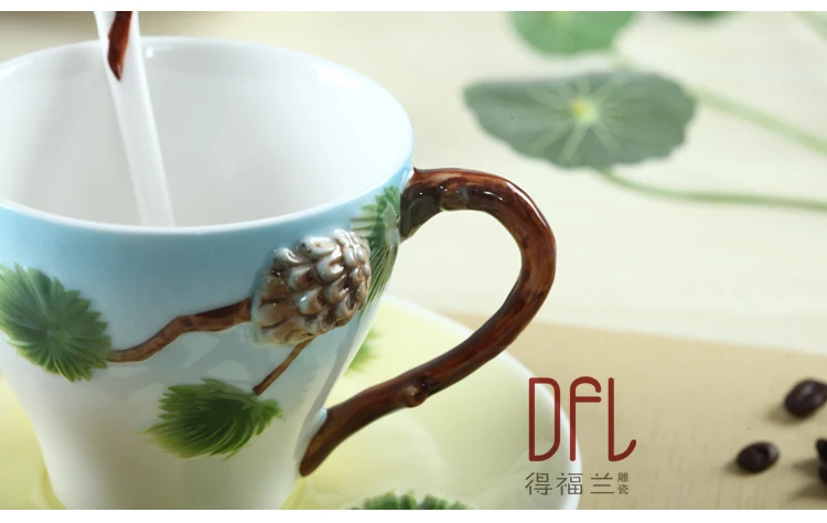 3D белка Чистая ручная роспись эмаль кофейная кружка чашка индивидуальность креативные кружки пары кофе чайная чашка