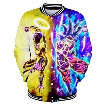 

Hot Anime Dragon Ball 3D Print jacket Male Spring Fall Winter Kpop Harajuku Long Sleeve Baseball Jackets