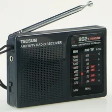 Одежда высшего качества TECSUN R-202T радио карман AM, FM ТВ аудио черный Портативный