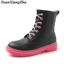 

Women Ankle Boots Shoes Woman Doc Martins 2018 Winter Boots Female Motorcycle Boots Dr Martins Punk Leather Plus Size Shoes New