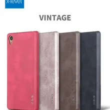 Z5 Премиум чехол X-Level винтажный из искусственной кожи ретро чехол для телефона для sony Xperia Z5 ультра тонкая задняя крышка для sony Z5 Премиум чехол