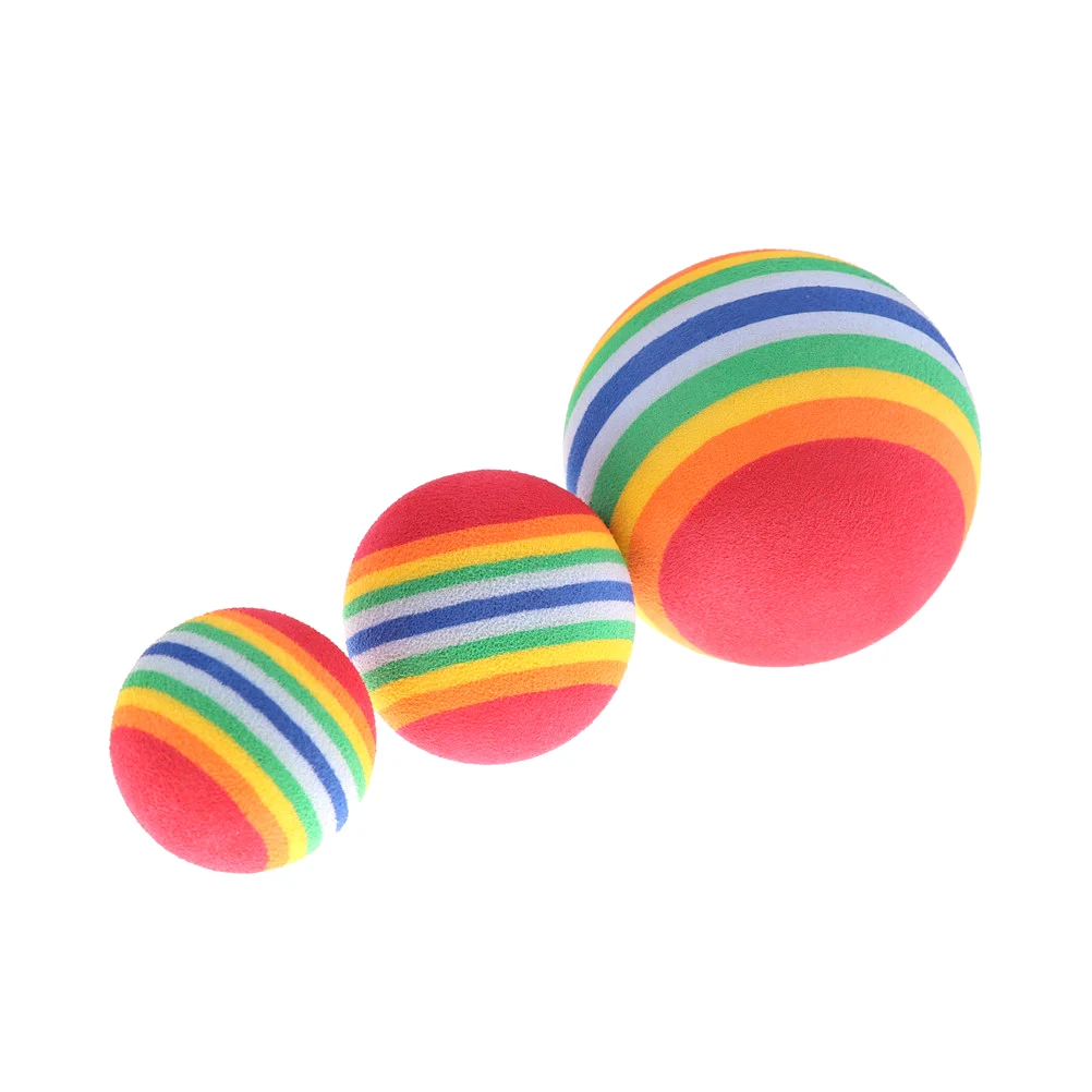 

5PCS 3.5cm 4.2cm 6.3cm Rainbow Color EVA Material Ball Kid Funny Toy Foam Sponge Balls Children's Outdoor Play