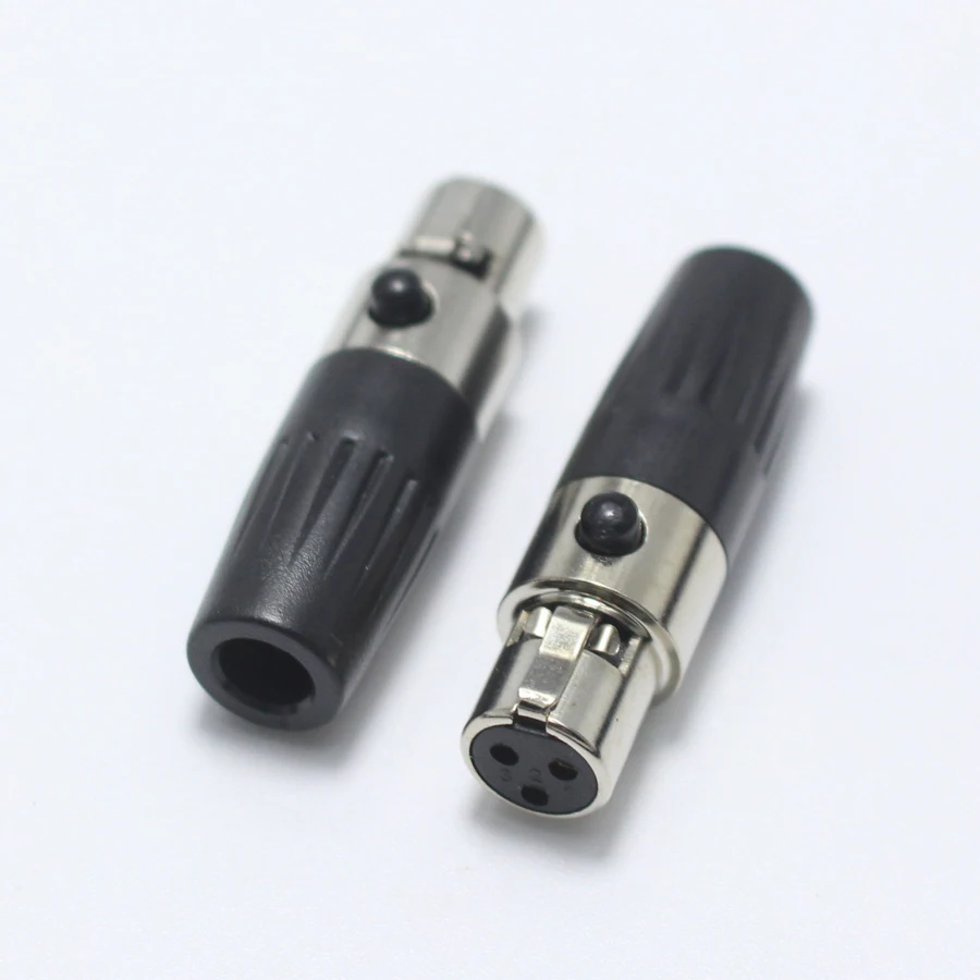 1 пара мини XLR 3 контактный штекер + гнездовой маленькая P аудиоразъем микрофонный