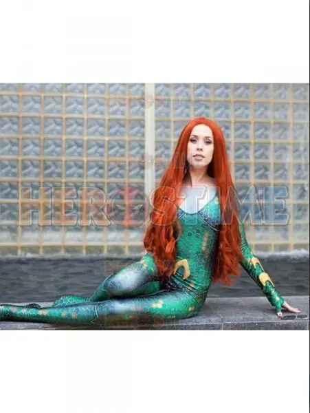 3D печать Mera Aquaman версия фильма костюм спандекс костюмы косплей супергероя на