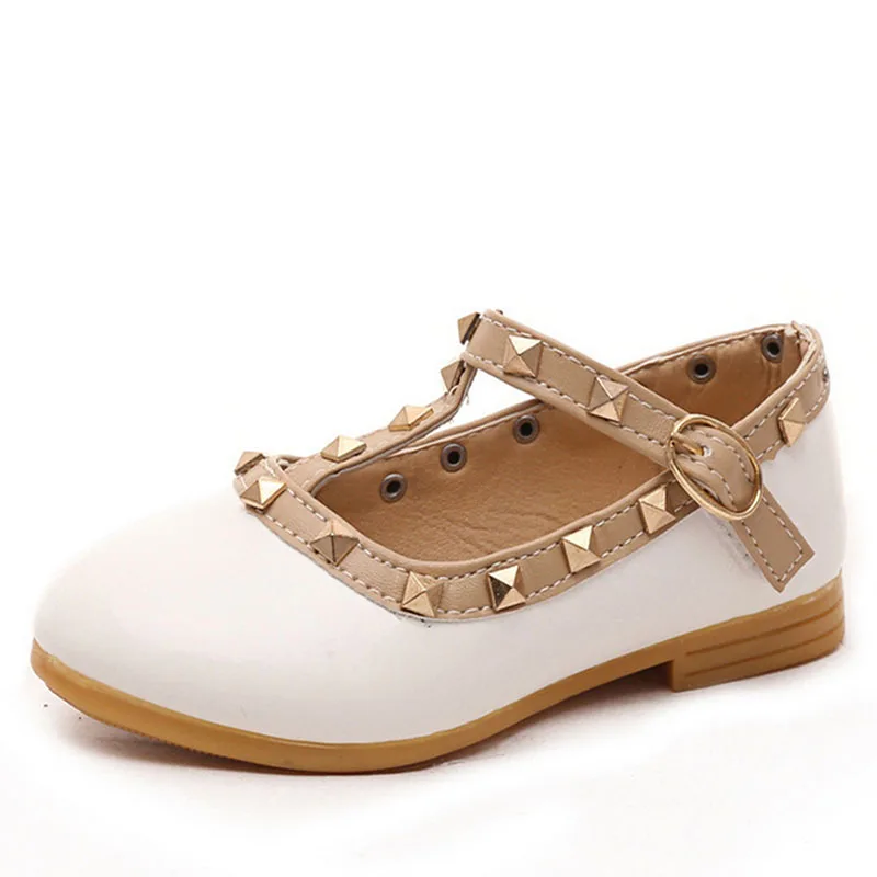 

Girls Kids Slip Rivet T-Strap Flats Toddler Sandals Casual Fashion Pointed Toe Shoes Spring Models Shoes Girls Shoes rivet Dance