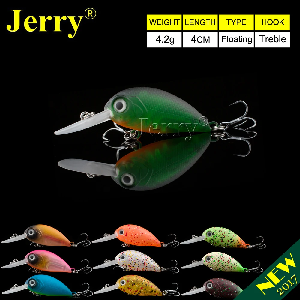 Jerry 4cm floating DR wobbler fishing lure hard plastic lures deep